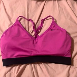 pink nike indy sports bra